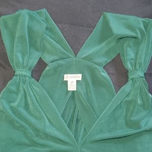 GUESS teal draped tank top